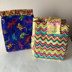 Handmade Lunch Bags Small Tote Bag Kids Children's Adults Travel Snack Storage